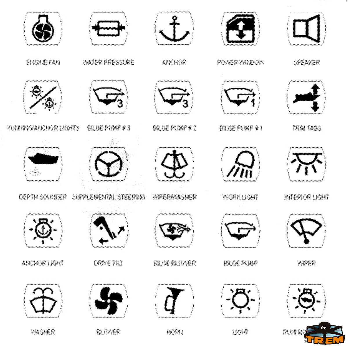 Immagine Adesivi con 25 utenze per interruttori a bascula